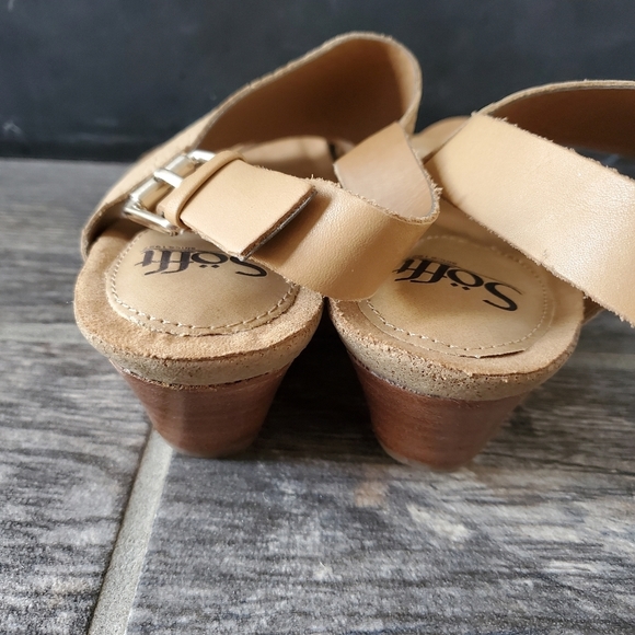 NEW Sofft Velora Snakeskin Embossed Sandal Brown - Picture 4 of 9